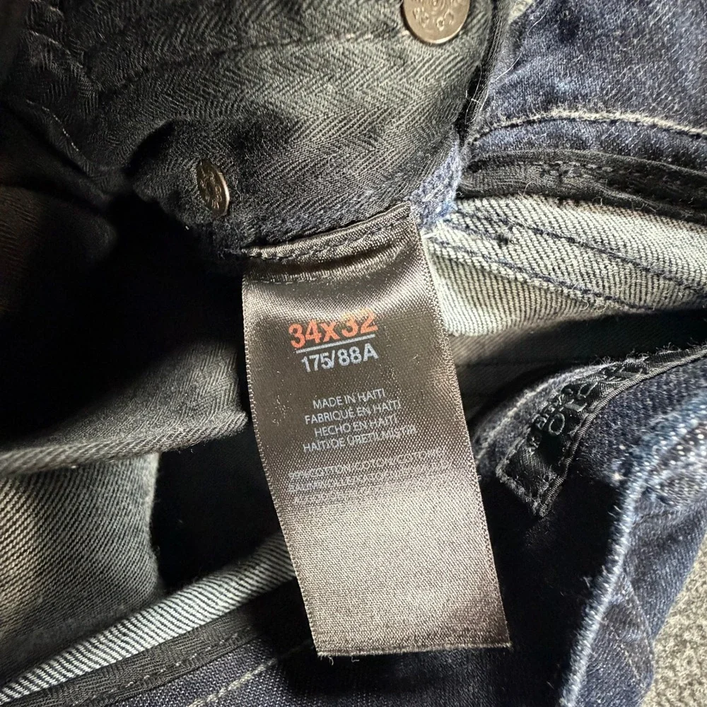 Polo Ralph Lauren Sullivan Slim Jeans Mens 34x32 Dark Wash Indigo Denim Pants - Picture 2 of 12